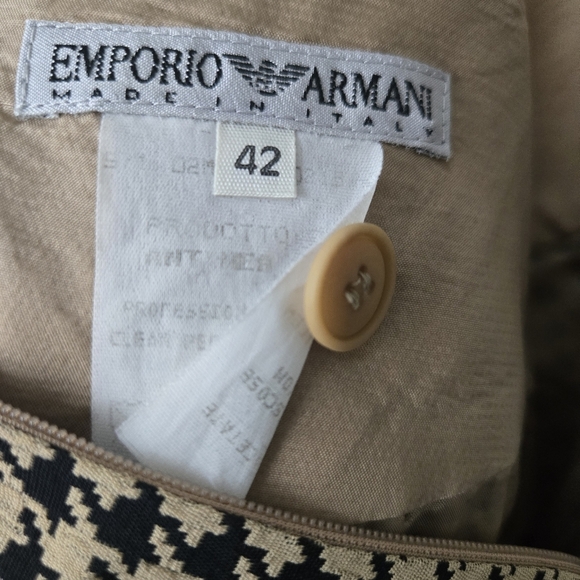 Vintage Emporio Armani Hounds tooth Skirt Made On Italy Size 42eu #073 - Picture 8 of 10
